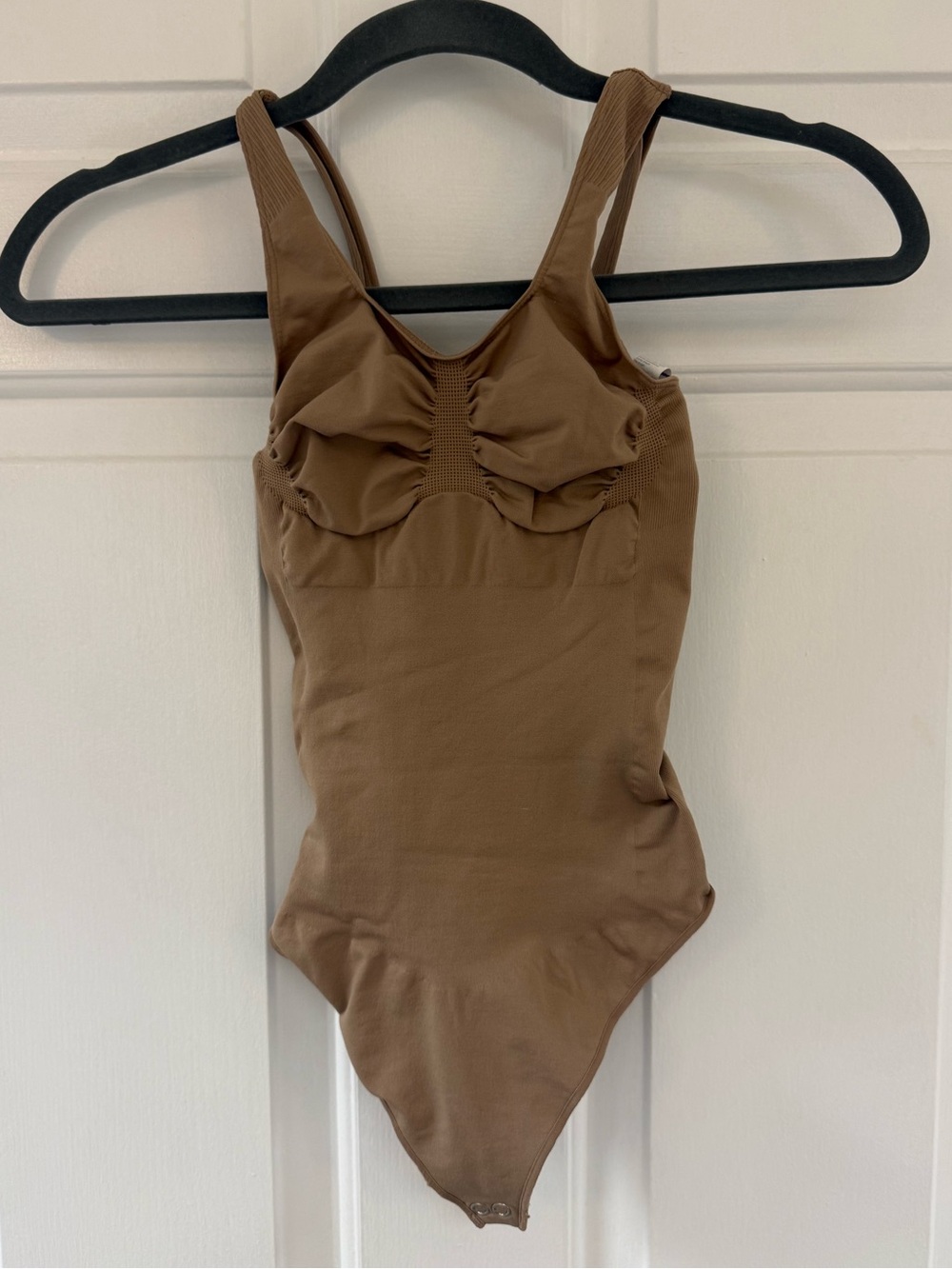 YITTY Brown/ Nude One-Piece Shaping Bodysuit with Ruched Bust